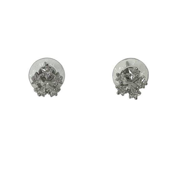 Minimalist Snowflake Earrings – Everyday Sparkle Chic & Shiny Studs Women's Gift - Picture 3 of 5